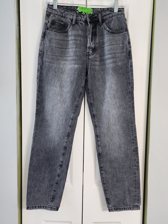 Sandrine Rose Denim - Faded Black Straight-Leg Jeans Distressed Streetwear